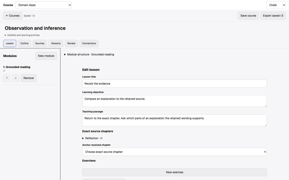 Course Builder Studio, as it runs