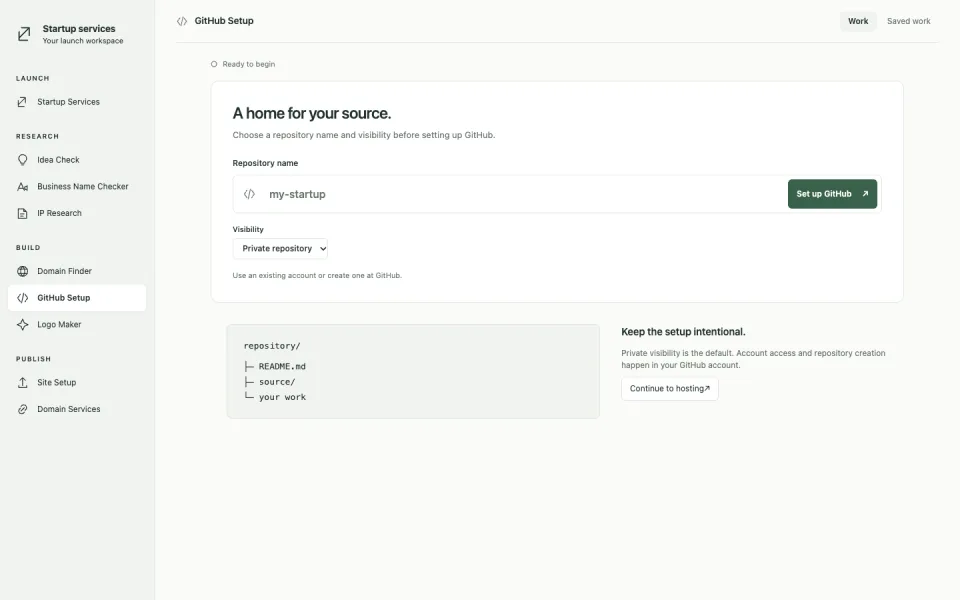 GitHub Setup, as it runs