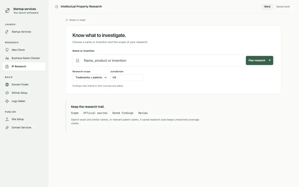 Intellectual Property Research, as it runs