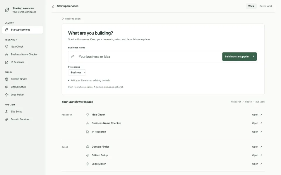 Startup Services, as it runs