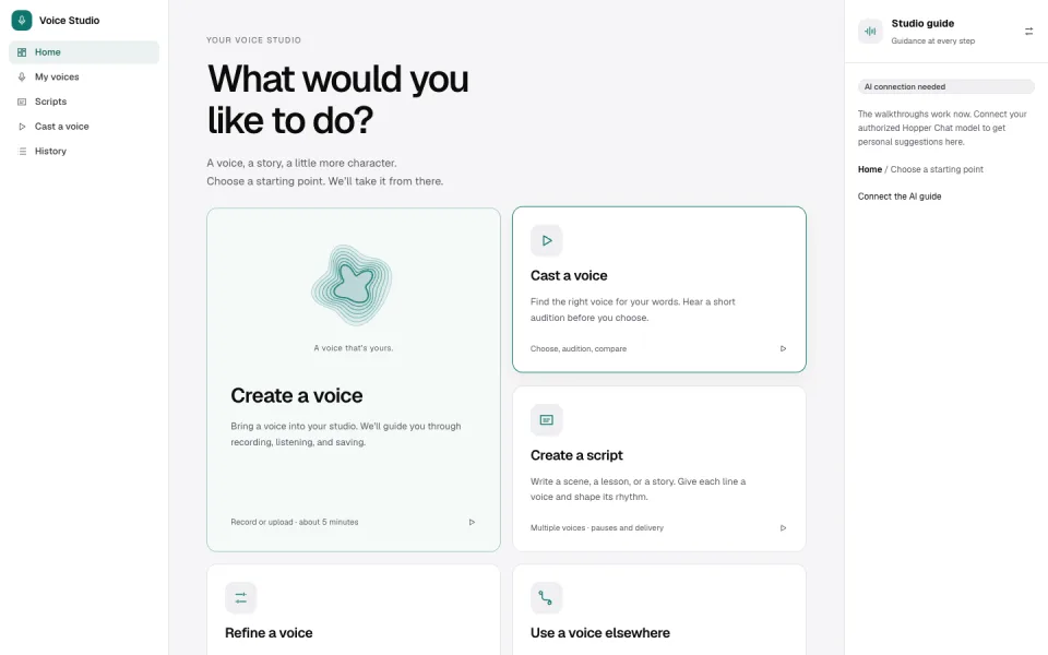 Voice Studio, as it runs